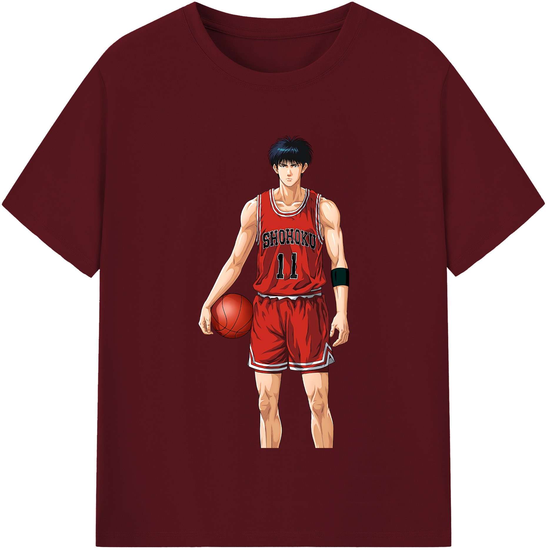 SLAM DUNK／スラムダンク 綿100％半袖Tシャツ（フロントプリント）